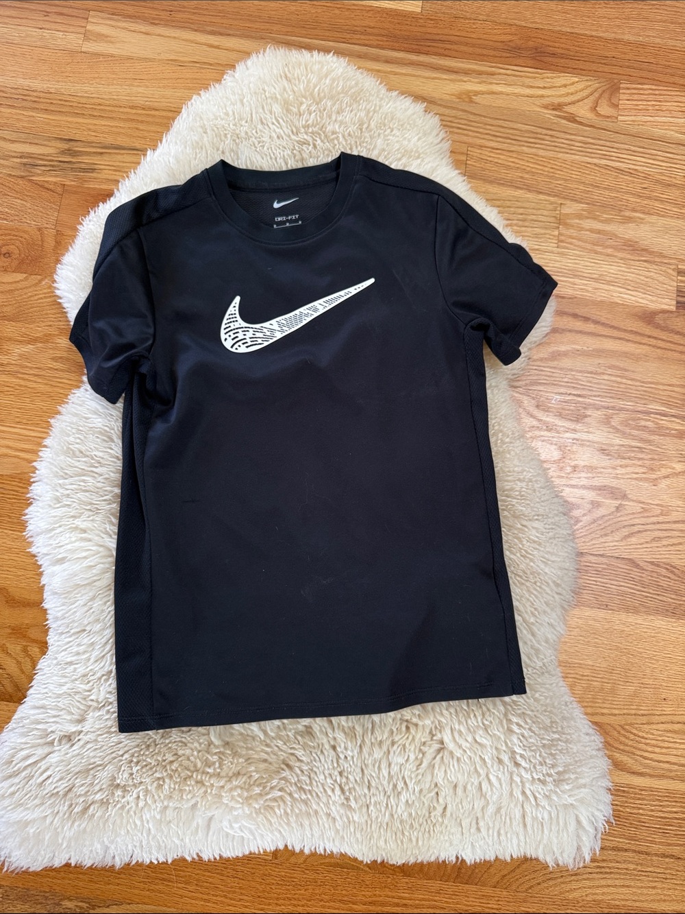Nike Black Dri-FIT Tee with White Swoosh